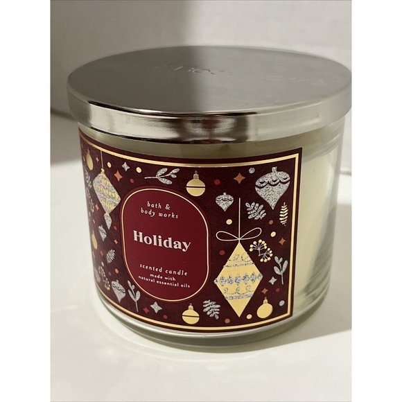 NEW Bath & Body Works HOLIDAY Scented Candle 3 Wick 14.5 oz Large Christmas - Picture 4 of 10